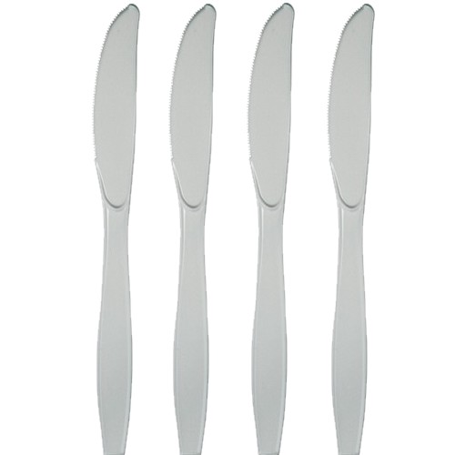 Picture of Hoffmaster Group 010586 Premium Plastic Knives&#44; Silver - 24 per Case - Case of 12