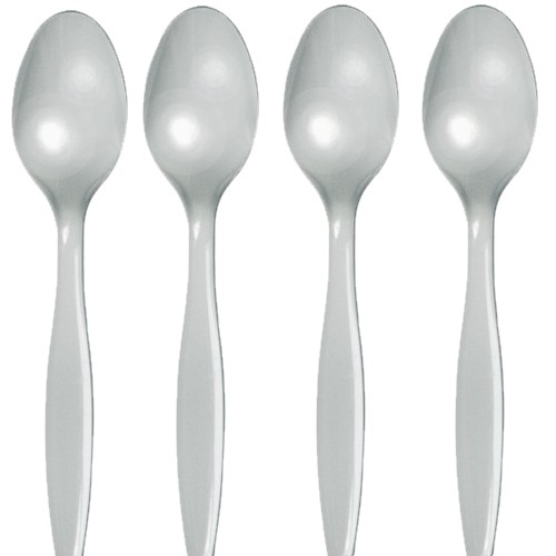 Picture of Hoffmaster Group 010587 Premium Plastic Spoons&#44; Silver - 24 per Case - Case of 12