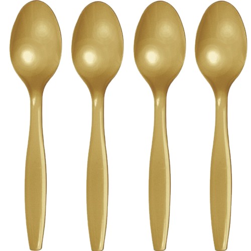 Picture of Hoffmaster Group 010589 Premium Plastic Spoons&#44; Gold - 24 per Case - Case of 12