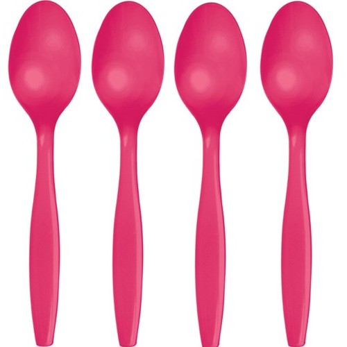 Picture of Hoffmaster Group 010591 Premium Plastic Spoons&#44; Hot Magenta - 24 per Case - Case of 12