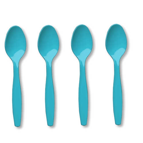 Picture of Hoffmaster Group 010619 Premium Plastic Spoons&#44; Bermuda Blue - 24 per Case - Case of 12