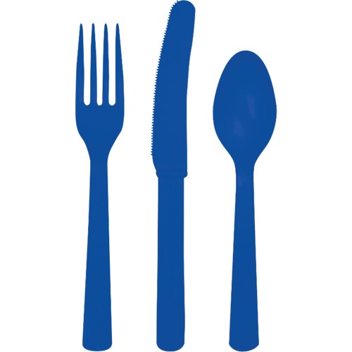 Picture of Hoffmaster Group 013147 Premium Plastic Cutlery Assortment&#44; Cobalt Blue - 24 per Case - Case of 12