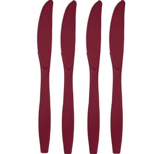 Picture of Hoffmaster Group 019922 Premium Plastic Knives&#44; Burgundy - 24 per Case - Case of 12