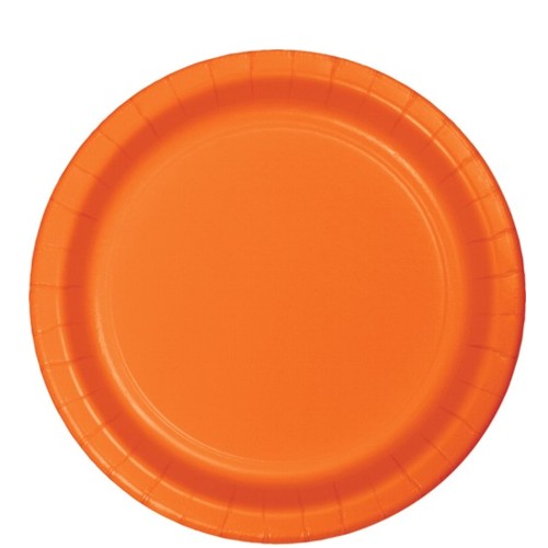 9 in. Dinner Plate, Orange - 24 per Case - Case of 10