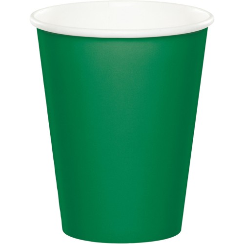 9 oz Hot & Cold Cups - Emerald Green - 24 per Case - Case of 10