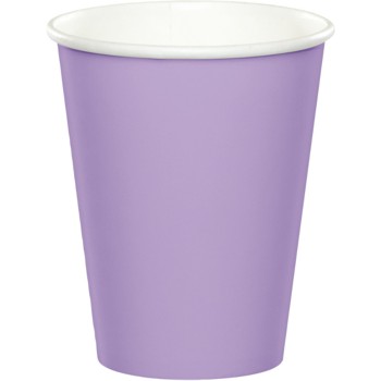 9 oz Hot & Cold Cups, Lavender - 24 per Case - Case of 10
