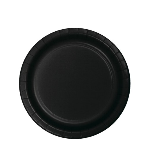 7 in. Lunch Plate, Black - 24 per Case - Case of 10