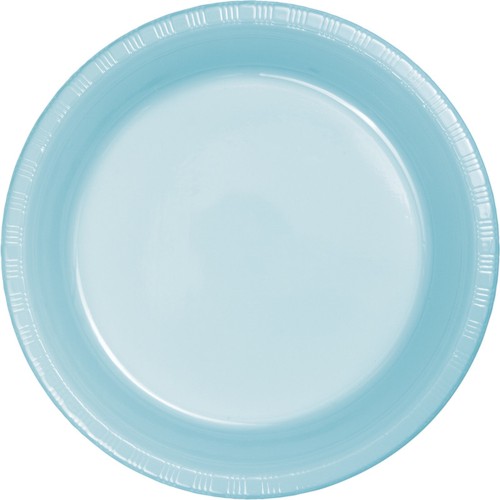 10 in. Plastic Banquet Plate - Pastel Blue