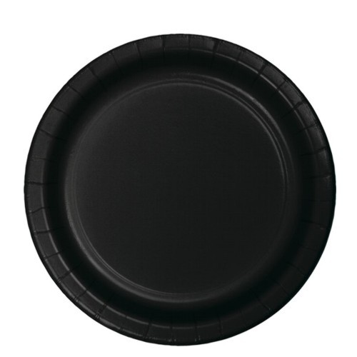 Group  7 in. Lunch Plate, Black - 8 per Case - Case of 12