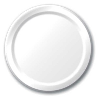 Group  7 in. Lunch Plate, White - 8 per Case - Case of 12