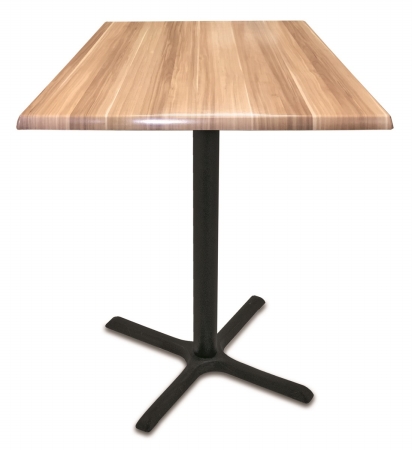 Picture of Holland Bar Stool OD211-3030BWOD36SQNat 30 in. OD211 Black Pub Table with 36 x 36 in. Square Indoor & Outdoor Natural Top