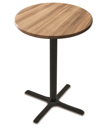 Picture of Holland Bar Stool OD211-3030BWOD30RNat 30 in. OD211 Black Pub Table with 30 in. Diameter Indoor & Outdoor Natural Top