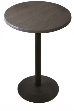Picture of Holland Bar Stool OD214-2242BWOD36RChar 42 in. OD214 Black Pub Table with 36 in. Diameter Indoor & Outdoor Charcoal Top