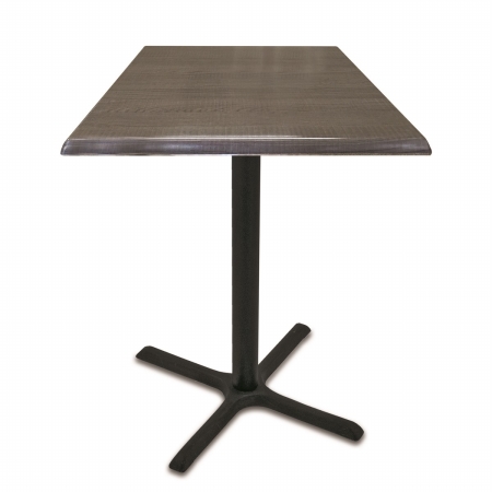 OD211-3036BWOD36SQChar 36 in. OD211 Black Pub Table with 36 x 36 in. Square Indoor & Outdoor Charcoal Top