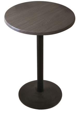 Picture of Holland Bar Stool OD214-2230BWOD36RChar 30 in. OD214 Black Pub Table with 36 in. Diameter Indoor & Outdoor Charcoal Top