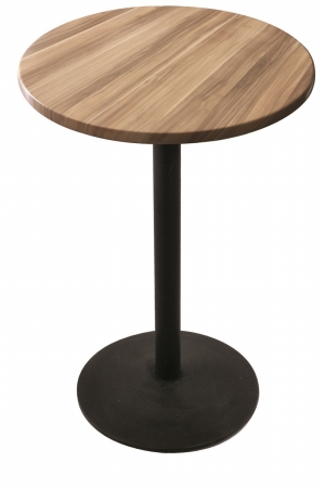 Picture of Holland Bar Stool OD214-2230BWOD36RNat 30 in. OD214 Black Pub Table with 36 in. Diameter Indoor & Outdoor Natural Top