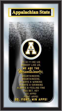 Picture of Holland Bar Stool MFghtAppStU NCAA Appalachian State Fight Song Logo Mirror, 26 x 15 in.
