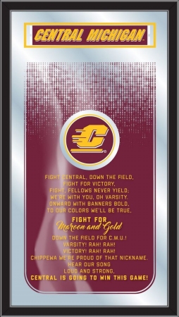 Picture of Holland Bar Stool MFghtCenMic NCAA Central Michigan Fight Song Logo Mirror, 26 x 15 in.