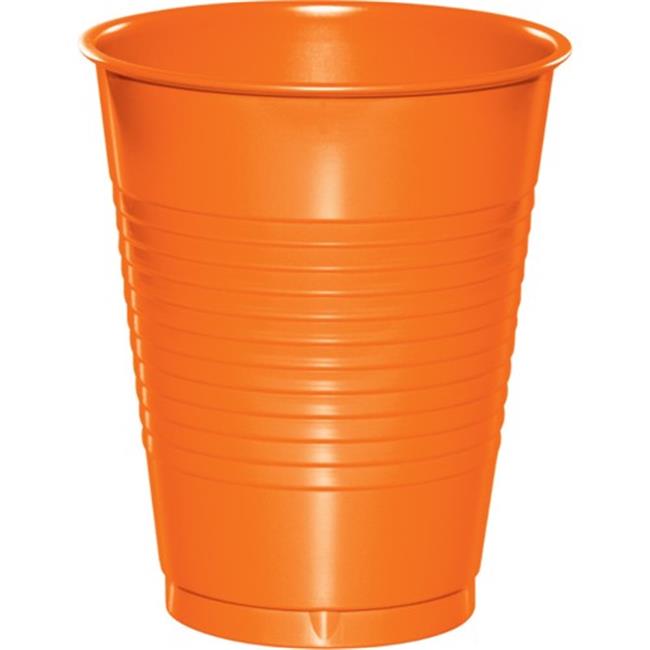Hoffmaster Group 28191081 16 oz Plastic Cups Orange - 20 per Case - Case of 12