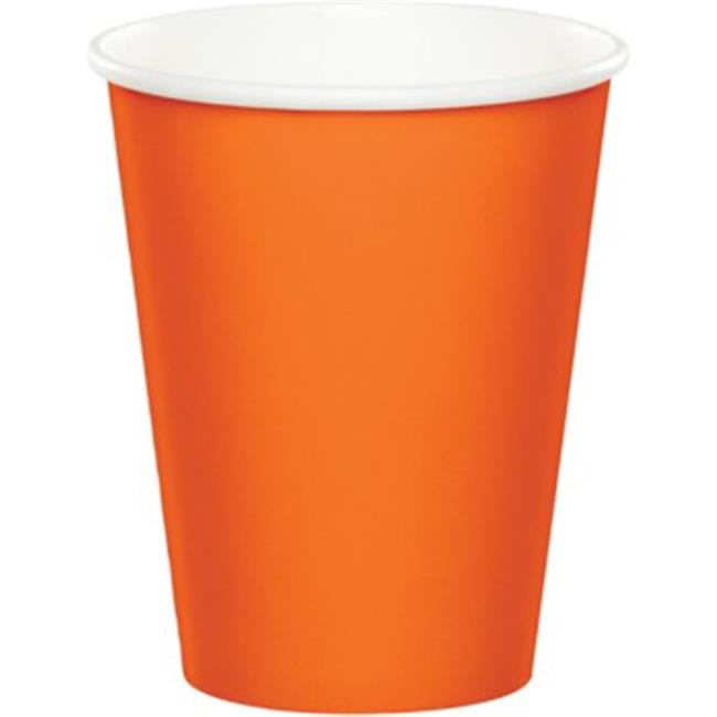 Hoffmaster Group 563282 9 oz Hot & Cold Cups Orange - 8 per Case - Case of 12