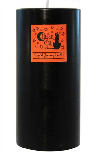 CPC3BC Black Cat Pillar Candle