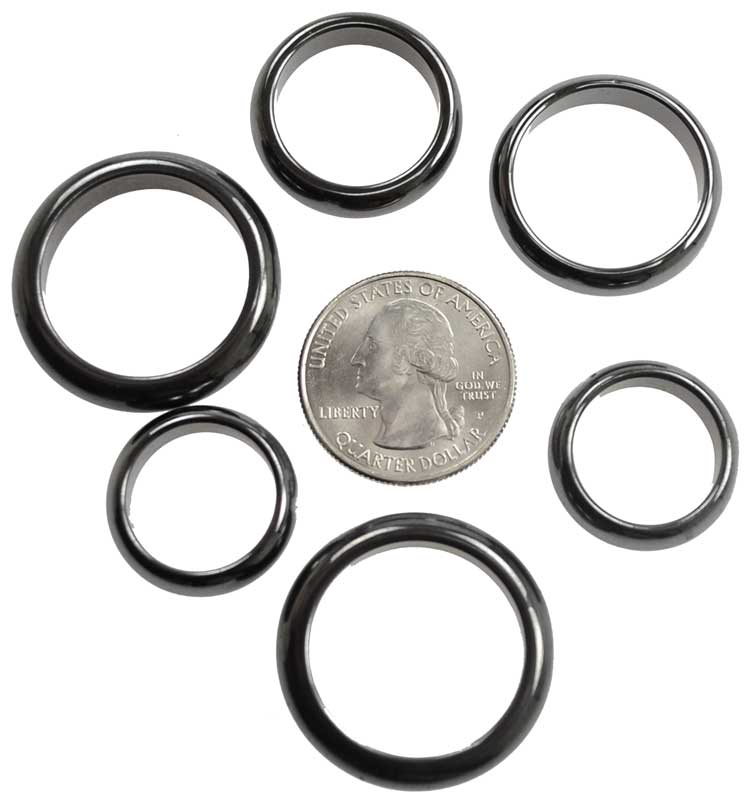 JRH6M Magnetic Hematite Rings, 6 mm - 50 Per Bag