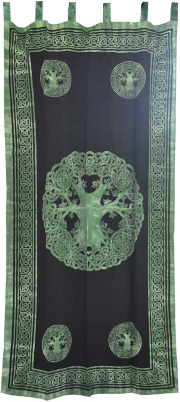 Picture of AzureGreen WSC77TL Tree of Life Curtain&#44; 44 x 88 in.