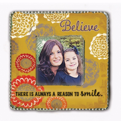 Picture of Carpentree 70406 There is Always A Reason to Smile Believe Frame Magnet 3.5 x 3.5 in.