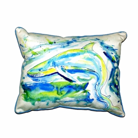 ZP357 Green Shark Extra Large Zippered Pillow