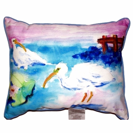 White Ibis Extra Large Zippered Pillow