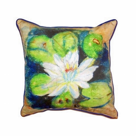 Water Lily On Rice Extra Large Zippered Pillow - 20 x 24 in.