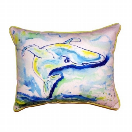 Blue Whale Extra Large Zippered Pillow - 20 x 24 in.