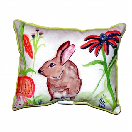Brown Rabbit Left Large Indoor & Outdoor Pillow - 16 x 20 in.