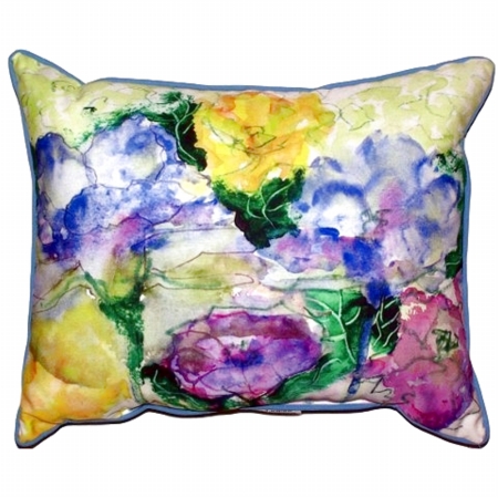 Watercolor Garden Large Indoor & Outdoor Pillow