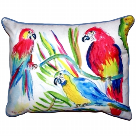 Three Parrots Large Indoor & Outdoor Pillow