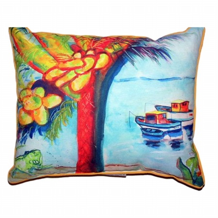 Cocoa Nuts & Boats Large Indoor & Outdoor Pillow