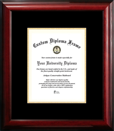 Picture of Campus Images CMBG001810 8 x 10 in. Classic Certificate Frame with Black & Gold Mats&#44; Mahogany