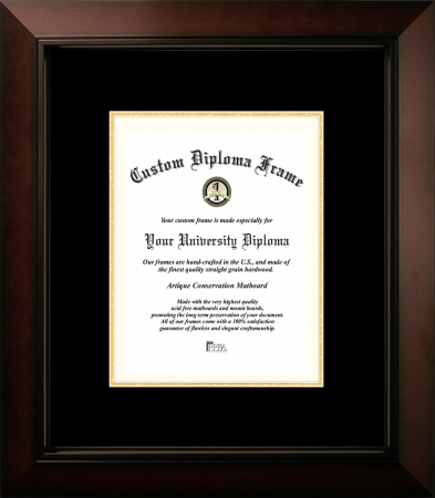 Picture of Campus Images LEGBG001810 8 x 10 in. Legacy Certificate Frame with Black & Gold Mats&#44; Black