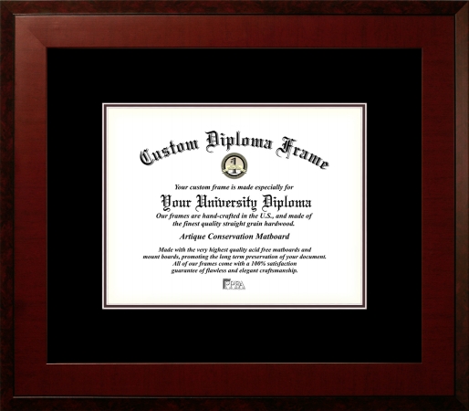 Picture of Campus Images HMBB0018511 8.5 x 11 in. Honors Certificate Frame with Double Black Mats&#44; Mahogany