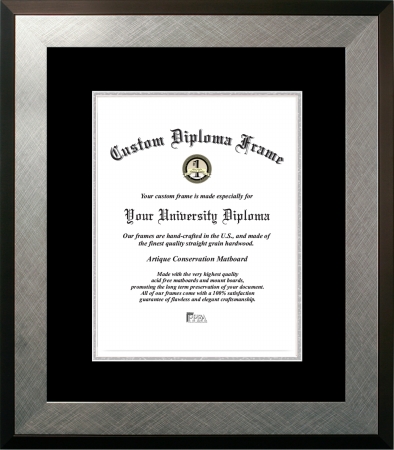 Picture of Campus Images HSBS0011014 10 x 14 in. Honors Certificate Frame with Black & Silver Mats&#44; Silver