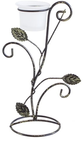 Votive Metal Leaf Candle Holders - Bronze case of 48