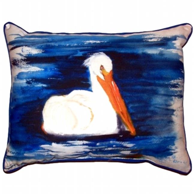 Betsy Drake HJ382 Spring Creek Pelican Large Indoor & Outdoor Pillow