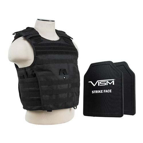 BPCVPCVX2963B-A Expert Carrier Vest with Two 10 x 12 in. PE Hard Plates, Black