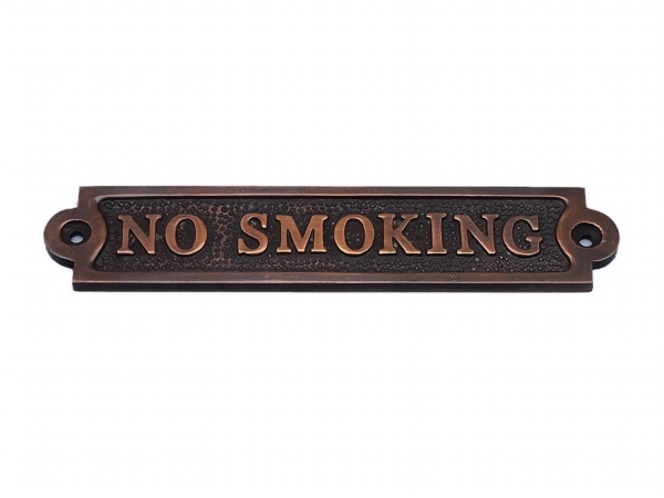 MC-2219-AC 6 in. Antique Copper No Smoking Sign