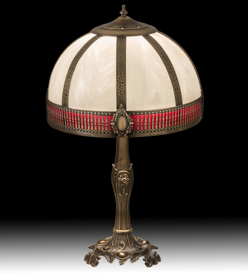 27 in. Gothic Table Lamp, CA Red