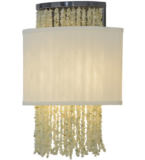 135819 11 in. Jade Charm Wall Sconce, Black Chrome Over Nickel