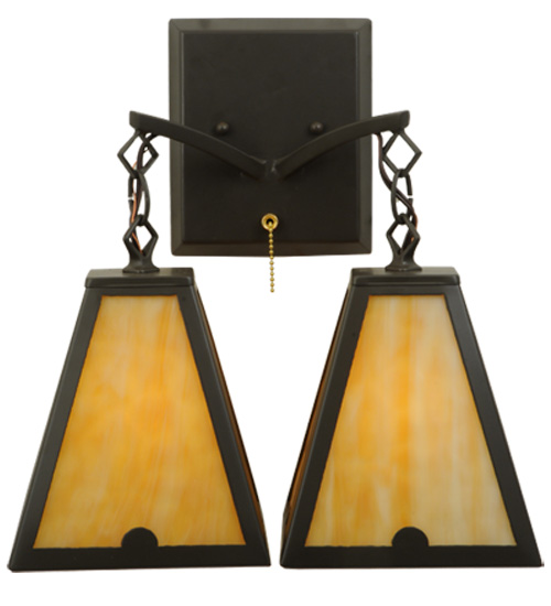 137117 14 in. Arnage 2 Light Wall Sconce, Timeless Bronze