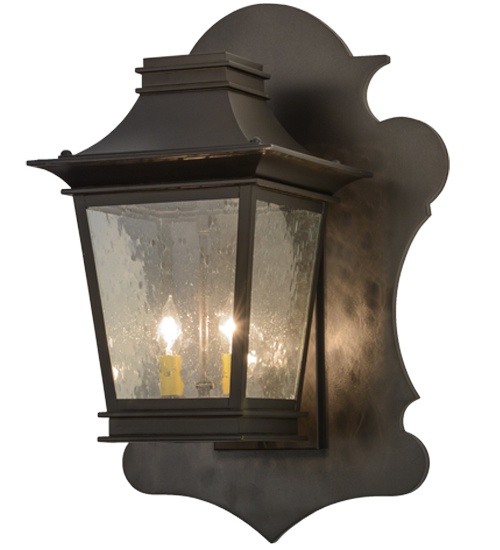 137505 16.5 in. Fanucchi Lantern Wall Sconce, Amoeba Backplate