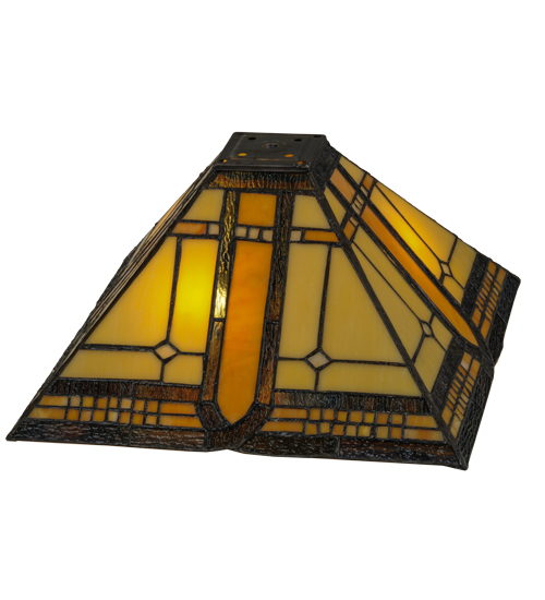 137957 13 in. Square Sierra Prairie Mission Shade