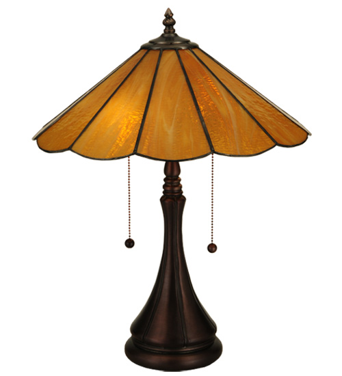 138208 20.25 in. Panel Honey Amber Table Lamp, Ha